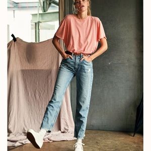 Free People Fast Times High Rise Mom Jeans